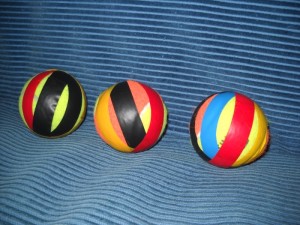 Balles de jonglage fabriquées maison