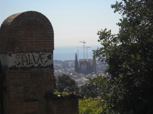 Encore une vue d'en haut sur la Sagrada Família...
