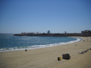 Plage de Barcelone...