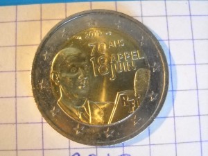 Pièce commémorative - France - 70e anniversaire de l'appel du 18 juin 1940 (2010)